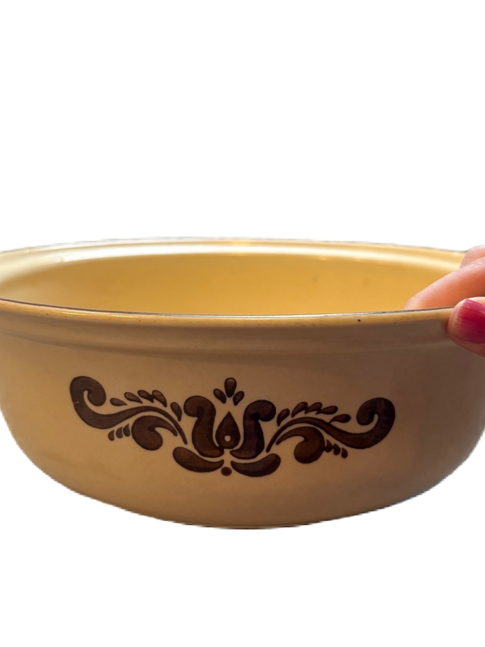 Pfaltzgraff Village 3Qt Casserole Dish Beige Tan Brown